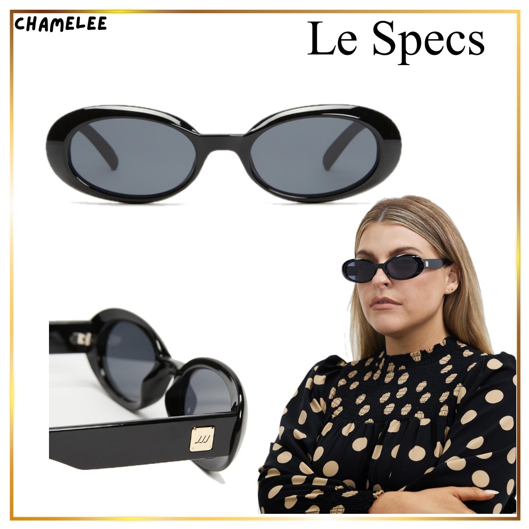 追跡便【Le Specs】Work It 90年代風楕円形シルエットサングラス