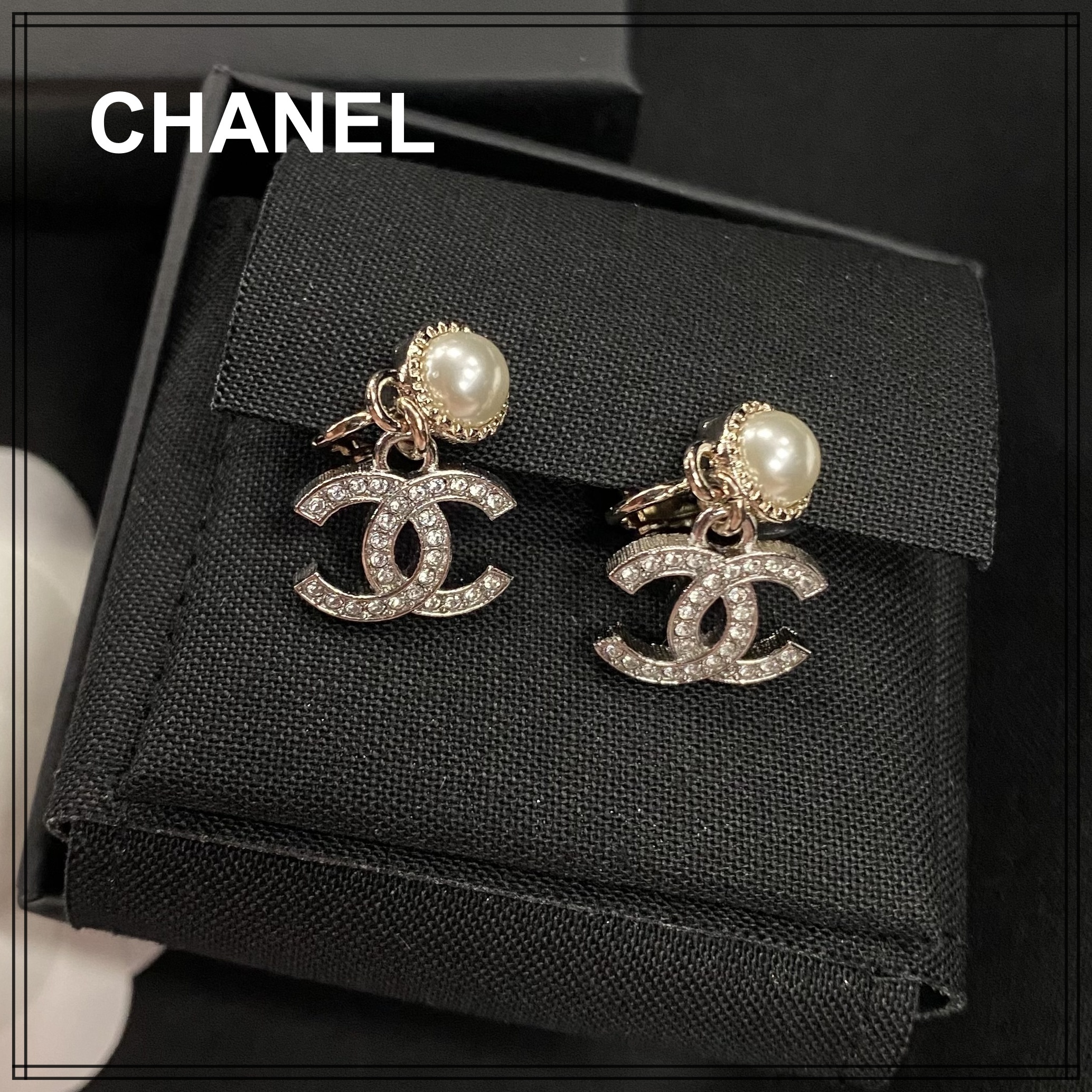 イヤリング【CHANEL】 大人気 パールCCロゴピアス ギフトにも