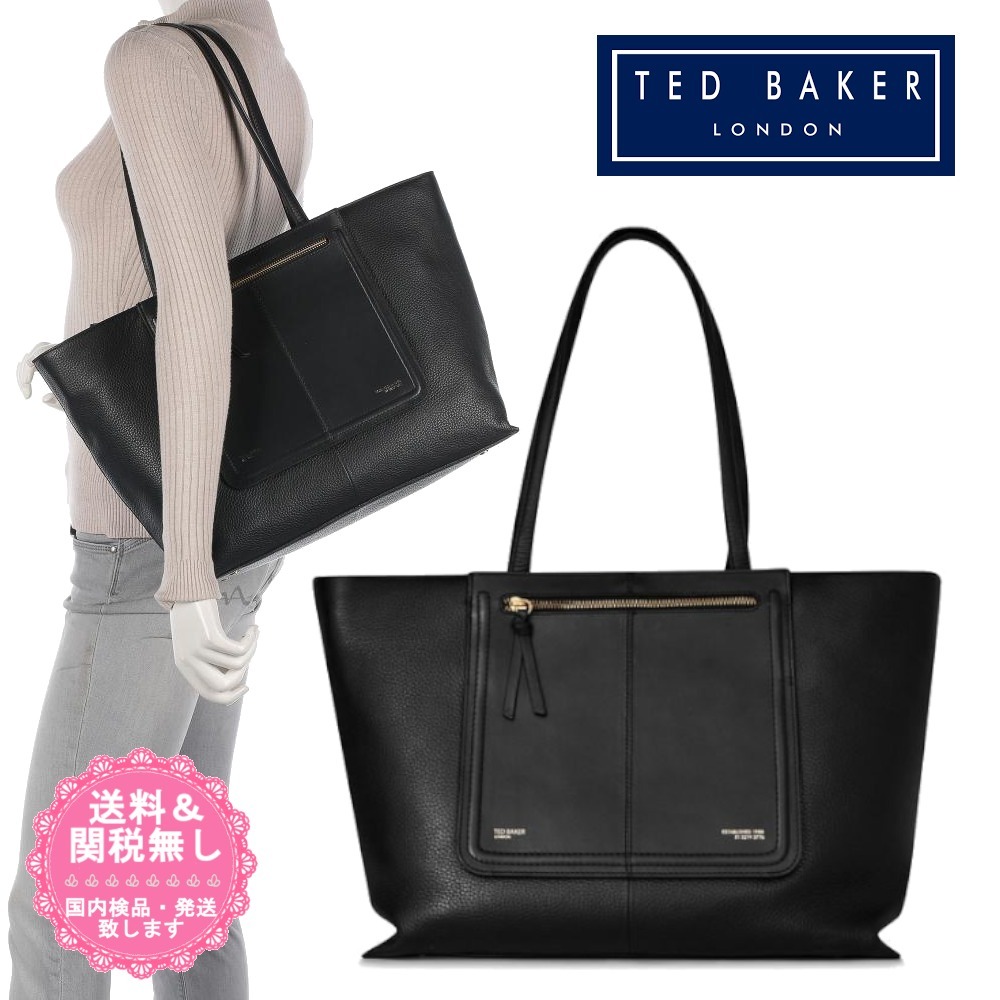【TED BAKER】たっぷり入る！Nish グレインレザー トートバッグ