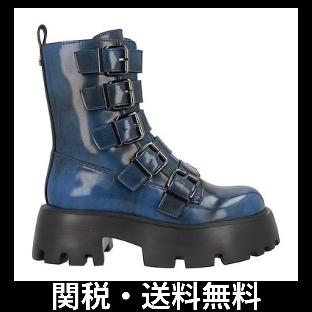 【関税/送料無料】Steve Madden ブルーショートブーツ