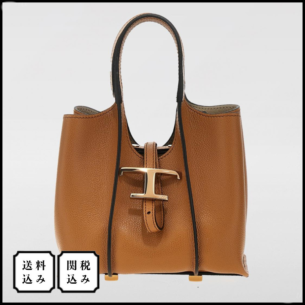 【関税込】TOD'S Tタイムレス レザーマイクロショッピングバッグ