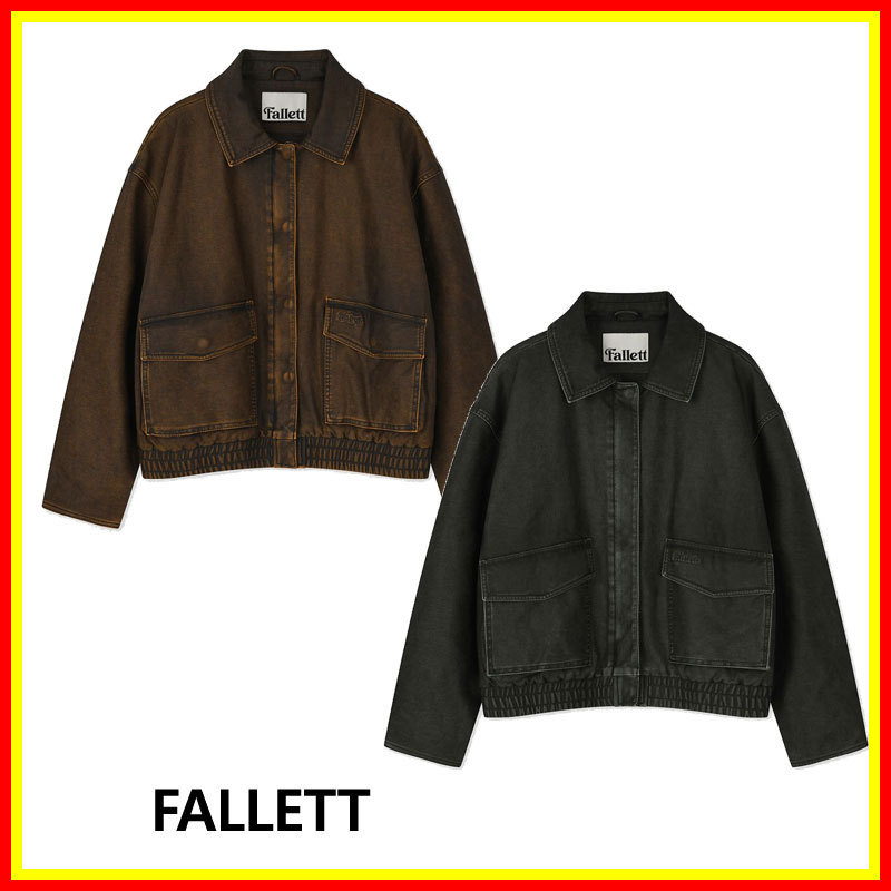 [FALLETT] Vintage washed leather jacket /追跡付