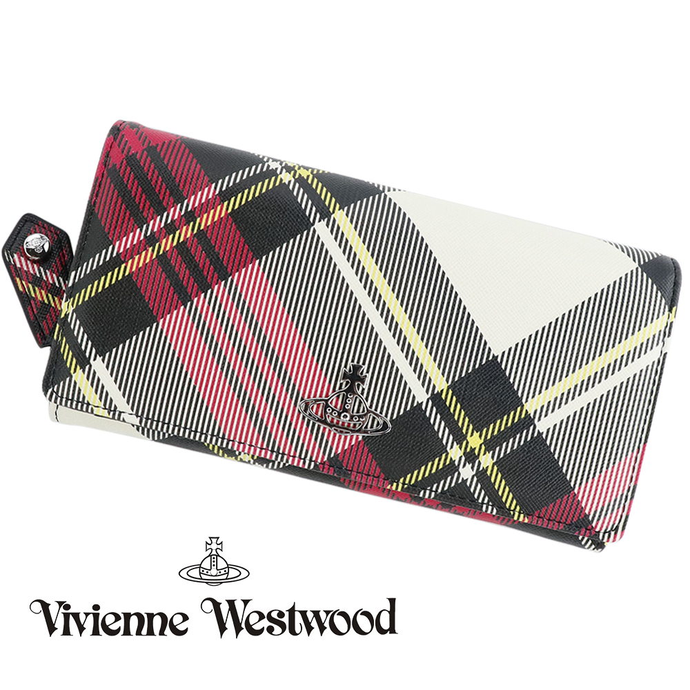 Vivienne Westwood 長財布 チェック柄 小銭入れ付き ウォレット