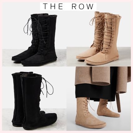 【THE ROW】レザー製 レースアップ レースアップ 25.5cm The Row(ザ・ロウ) ショートブーツ