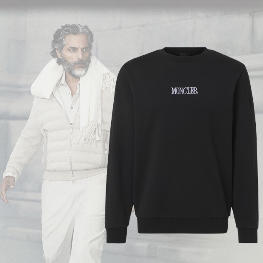 【希少】MONCLER Embroidered logo cotton sweatshirtスウェット