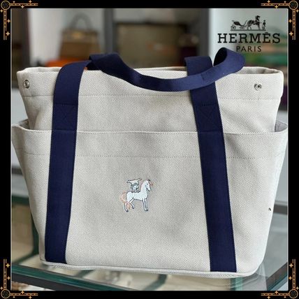 ネイビー（紺）系 HERMES(エルメス) マザーズバッグ(ベビー
