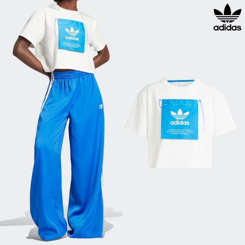 [ADIDAS] Tシャツ 半袖 KSENIASCHNAIDER ラベル ホワイト