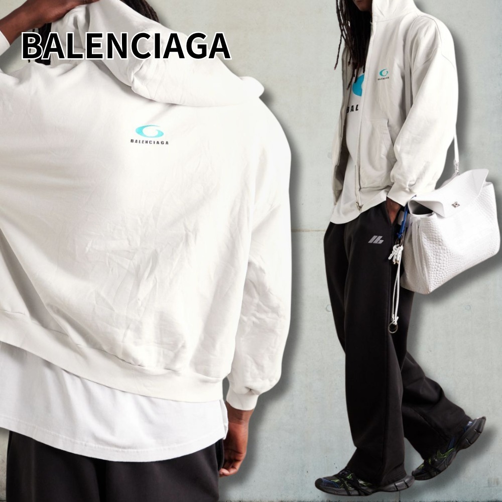 【BALENCIAGA】コットンジャージー ジップアップ パーカー