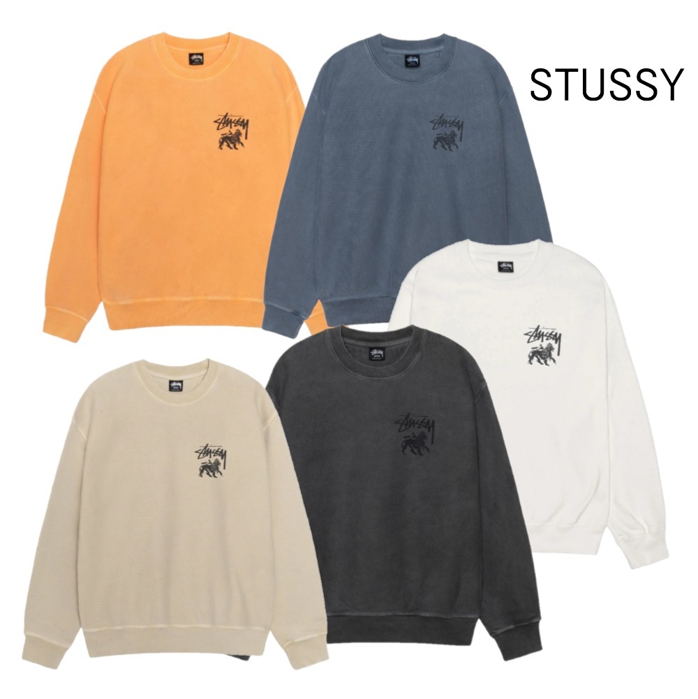 大人気【 Stussy 】RASTA LION CREW PIGMENT DYED ☆ スウェット