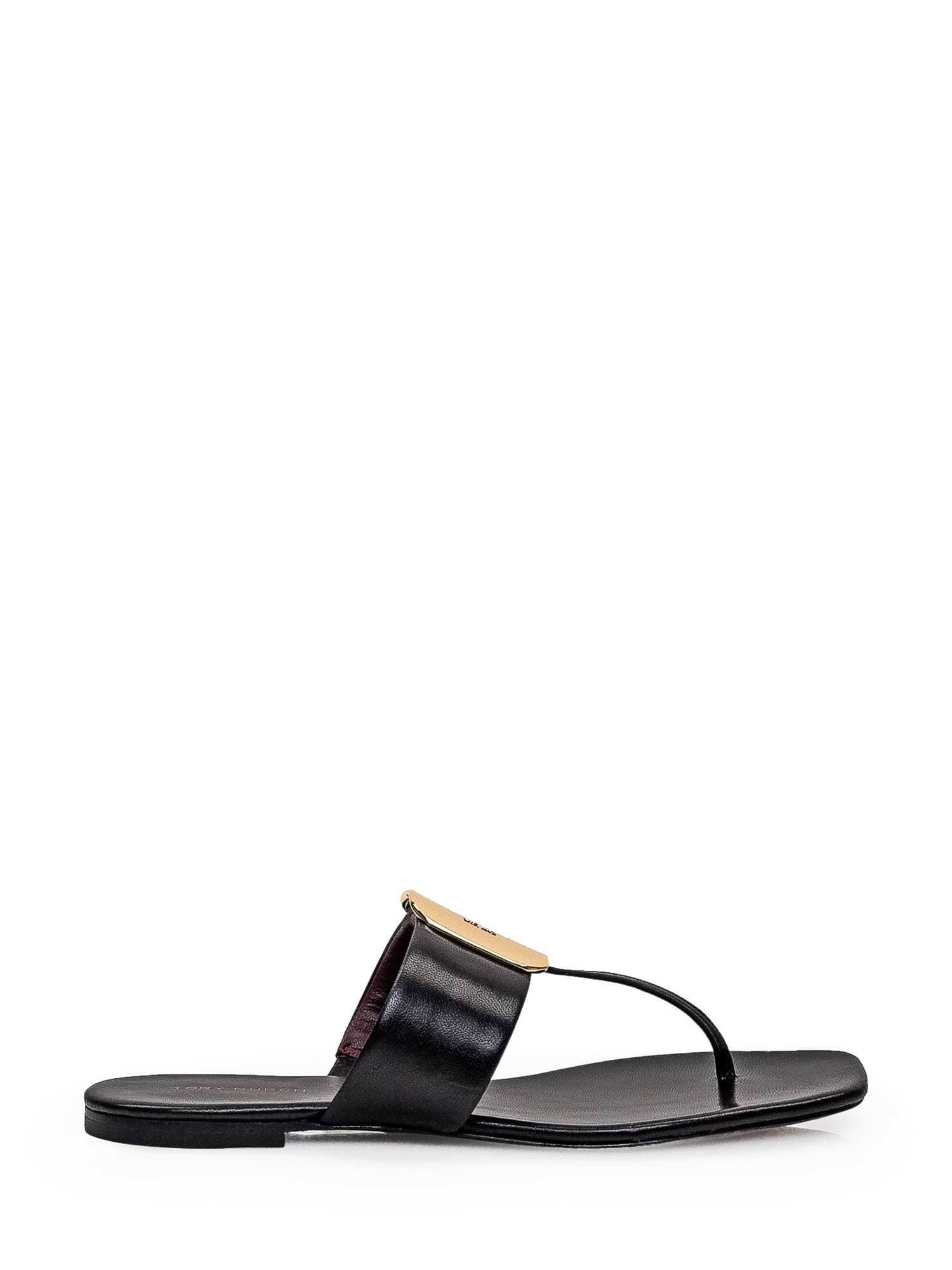 【送料&関税込】Tory Burch Georgia Leather Flat Sandals