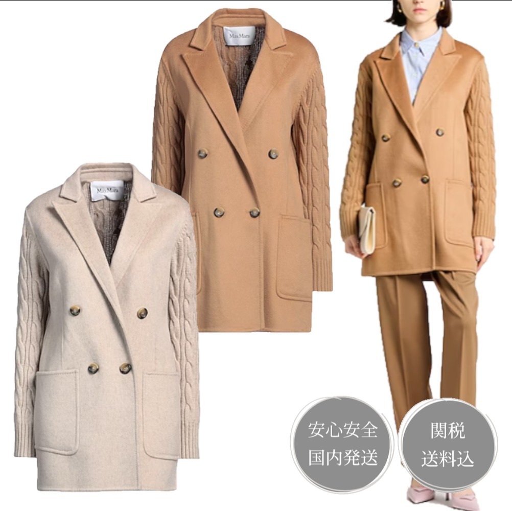 MAX MARA マックスマーラ コート ケーブルニット ウールカシミア