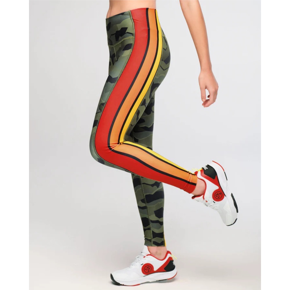 Zumba ズンバ Explore ハイウエスト アンクルレギンス olive