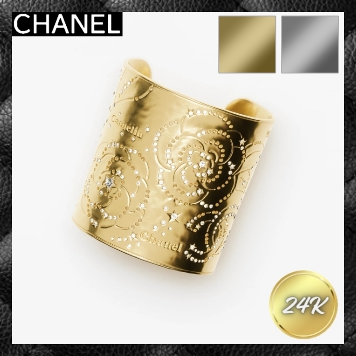 ☆大きめ！ゴージャスに☆ CHANEL バングル カメリア ２色展開