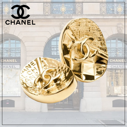 大ぶりサイズ♪【CHANEL】《24K》CCロゴ イヤリング