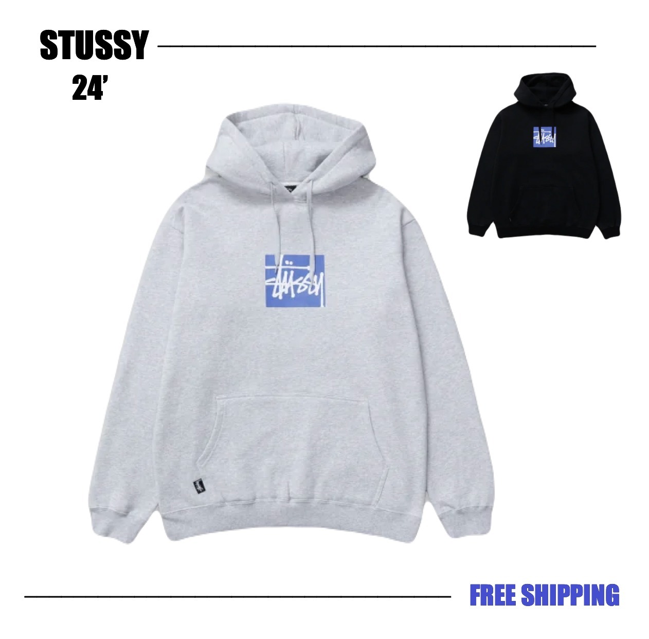 【STUSSY24'】Stussy Stock Box Pullover Hoodie