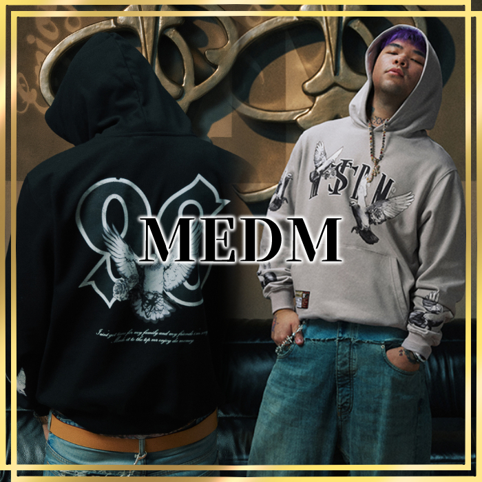 日本未入荷/88rising愛用☆MEDM☆MEDM x STK ロゴ パーカー☆