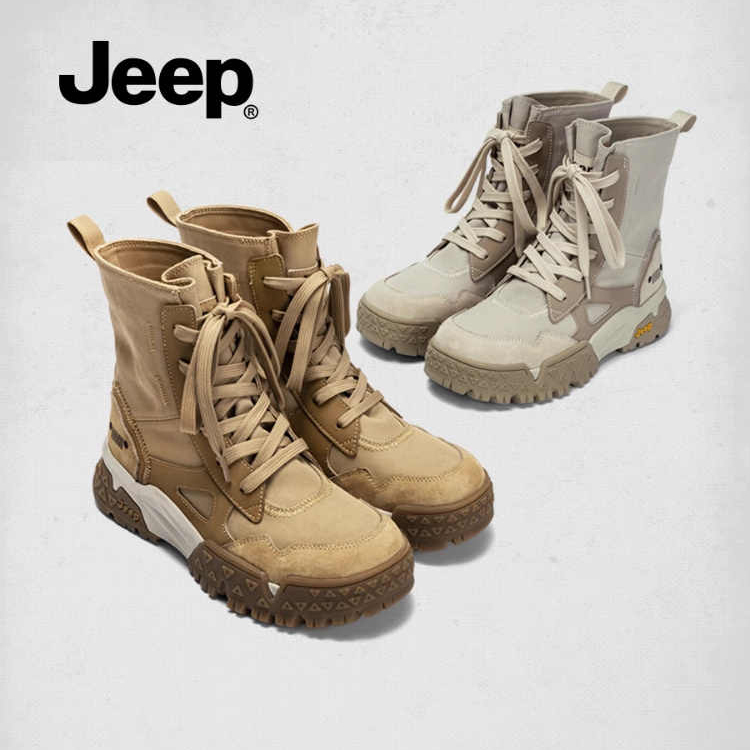 ★関税込★Jeep レザーマーチンブーツスニーカー厚底暖かい