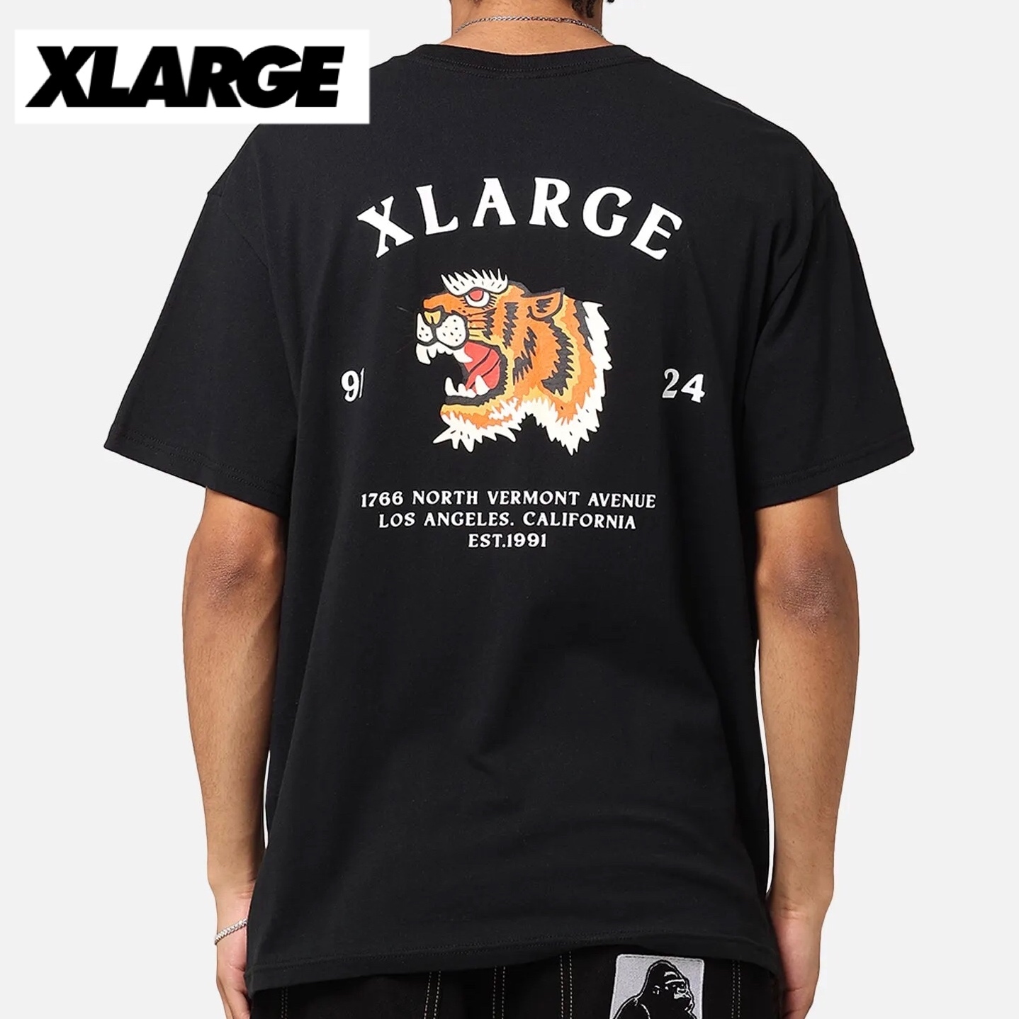 XLARGE North Vermont Ave T-Shirt 黒 半袖 Tシャツ