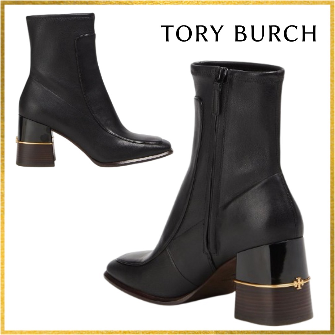 【TORY BURCH】レザー アンクルブーツ＊関税/送料込み