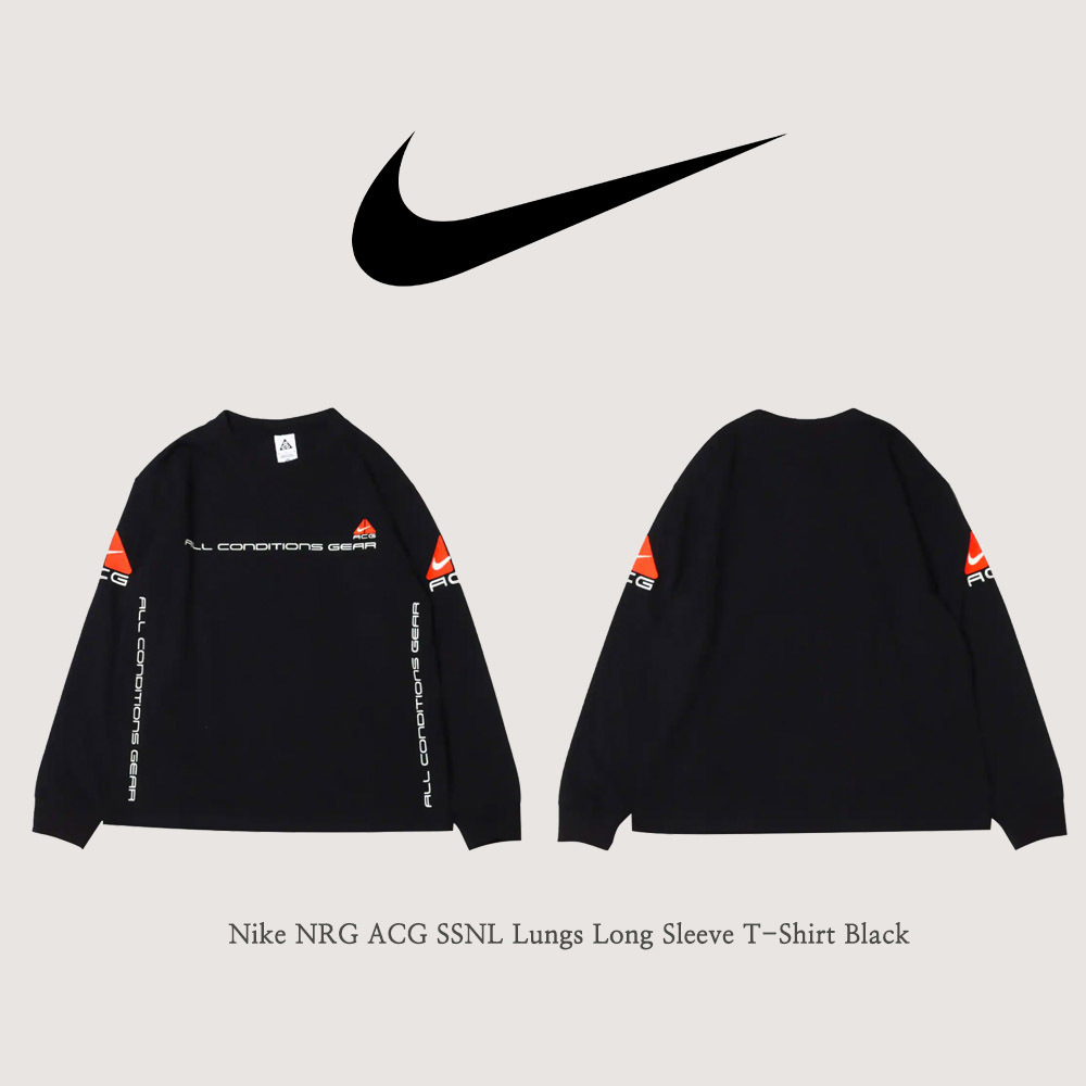【Nike】 NRG ACG SSNL Lungs Long Sleeve T-Shirt Black