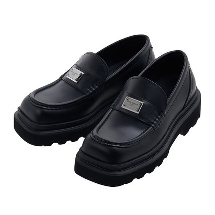 【関税込み】Dolce&Gabbana ブラック カーフスキン ローファー DOLCE & GABBANA ブラックローファー