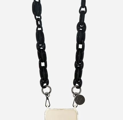 フランス発 ☆LaCoqueFrancaise☆ iPhone用 ブラックチェーン Charlotte Black Long Phone Chain 120 cm