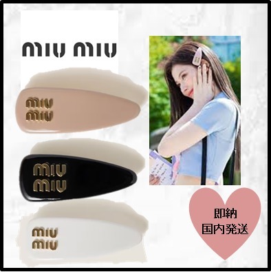 TWICE サナさん着用♥MiuMiuパテントレザー ヘアクリップ