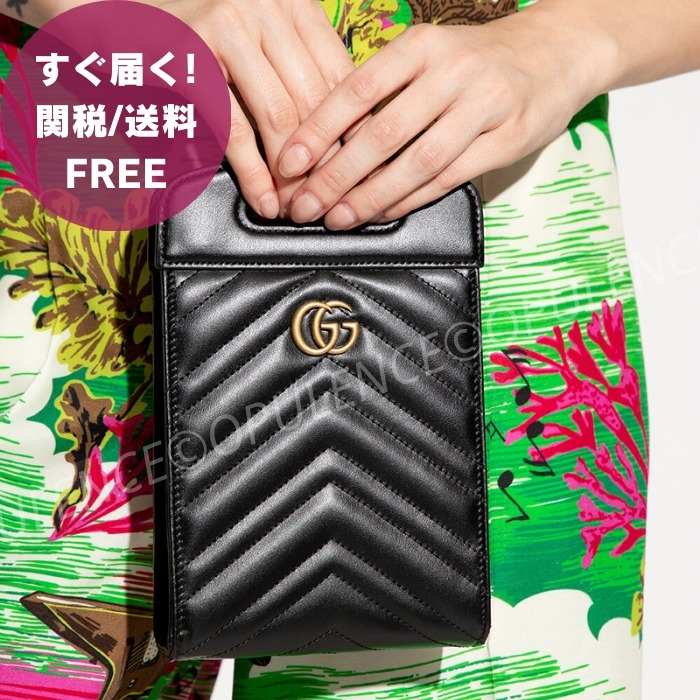 GUCCI グッチ GGマーモント チェーン ハンド/ショルダーバッグ