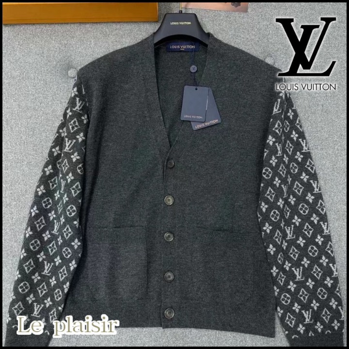 《上品なモノグラム》Louis Vuitton カシミヤカーディガン