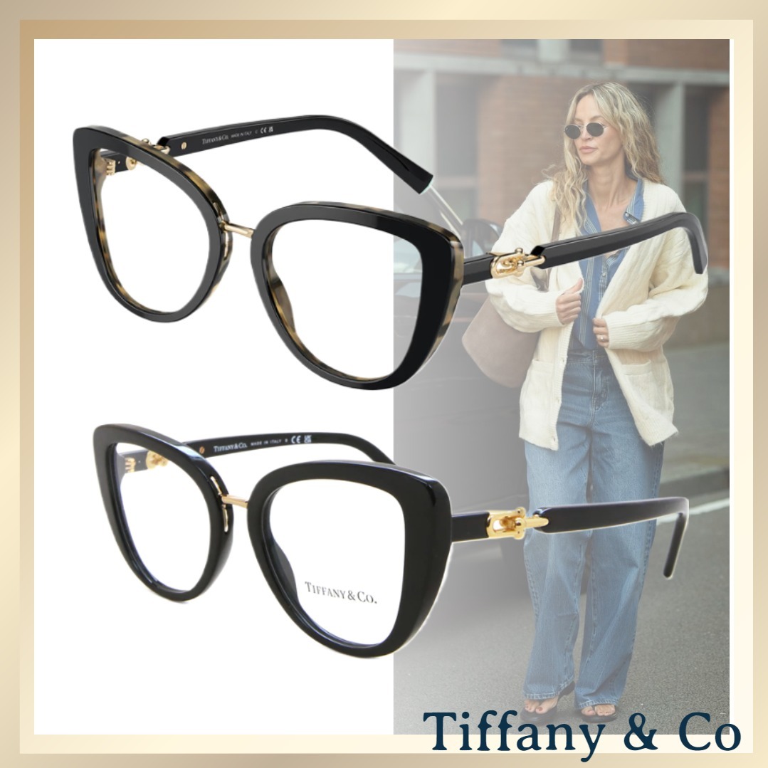 太目フレームが オシャレな ≪Tiffany&Co≫ キャットアイレンズ