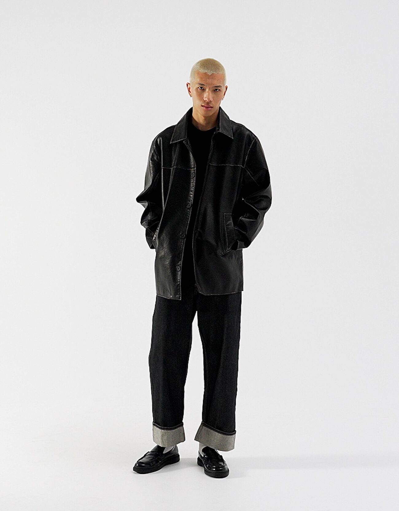 ☆ドイツ発/送関込*BERSHKA*新作*フェイクレザーコート/SC☆