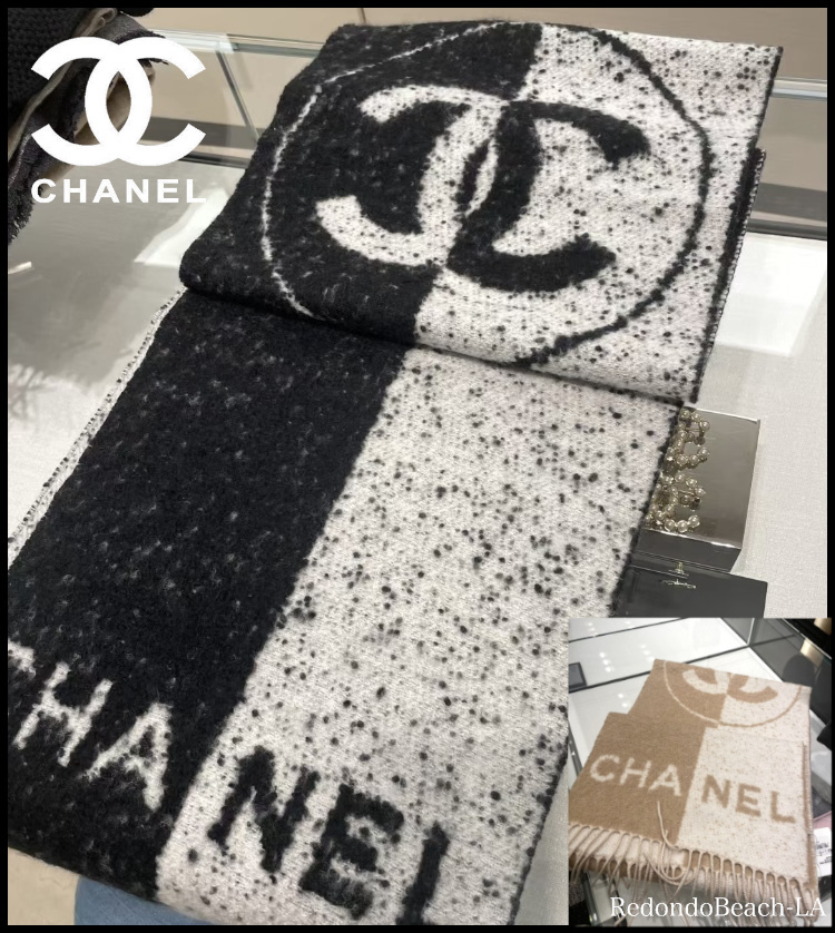 【大胆なCCロゴで垢ぬける】CHANEL★マフラー★24秋冬限定
