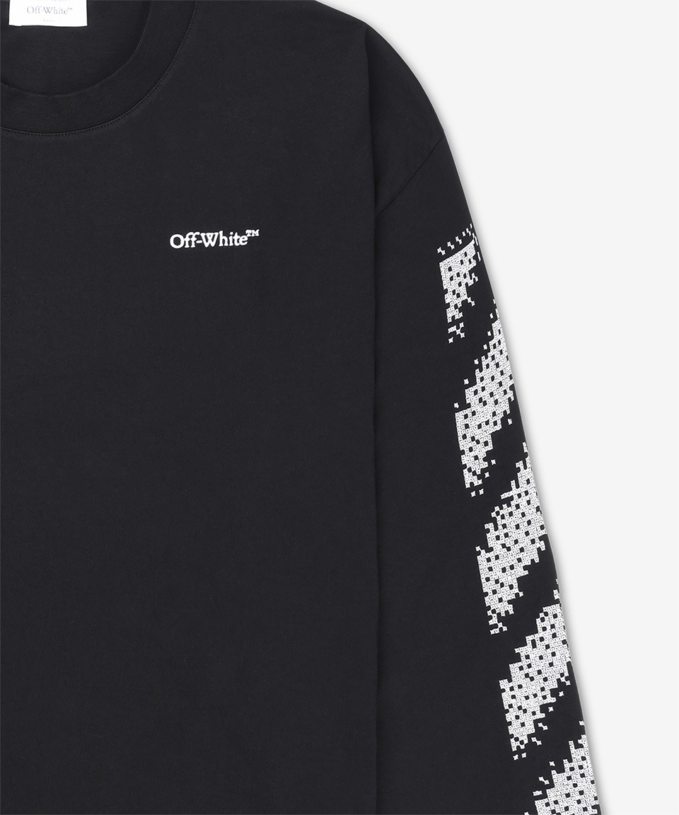 《OFF-WHITE》 ピクセル ロング スリーブ Tシャツ