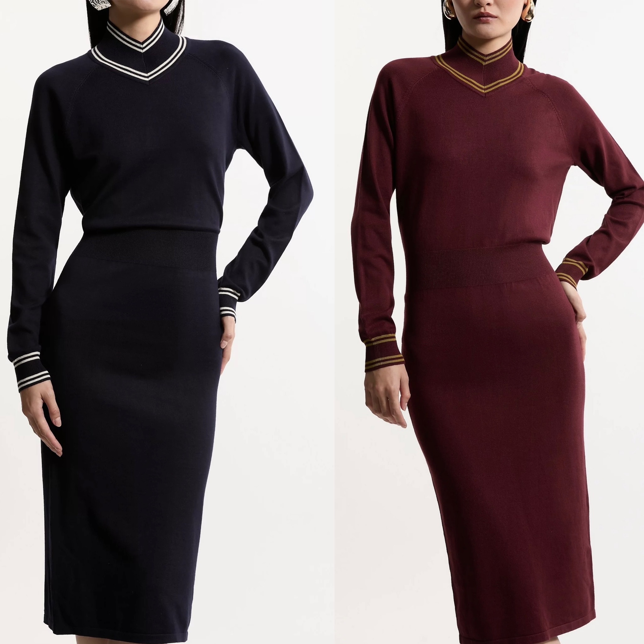 安心追跡【KAREN MILLEN】ハイネックニットワンピース
