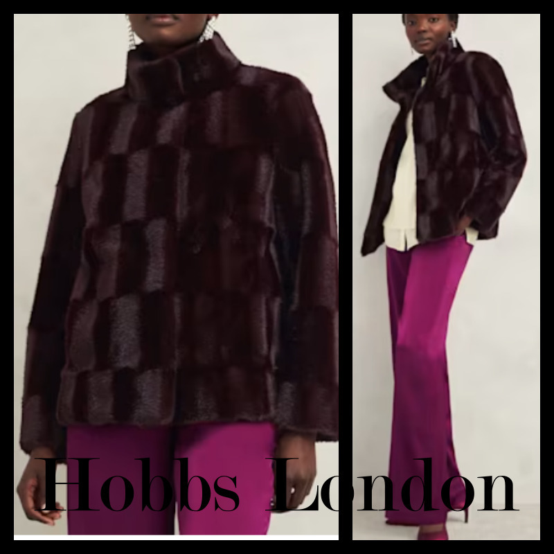 【関送込】Hobbs London アンドレア フェイクファーコート