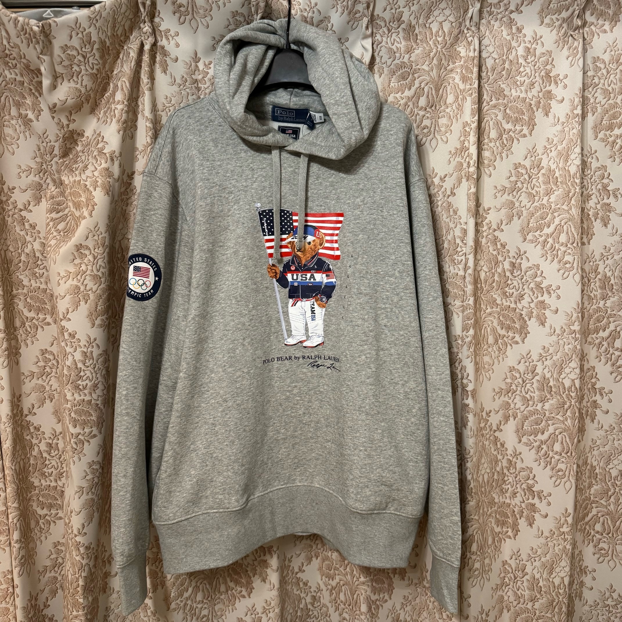 POLO RALPH LAUREN ポロベア オリンピック ロゴ パーカー グレー