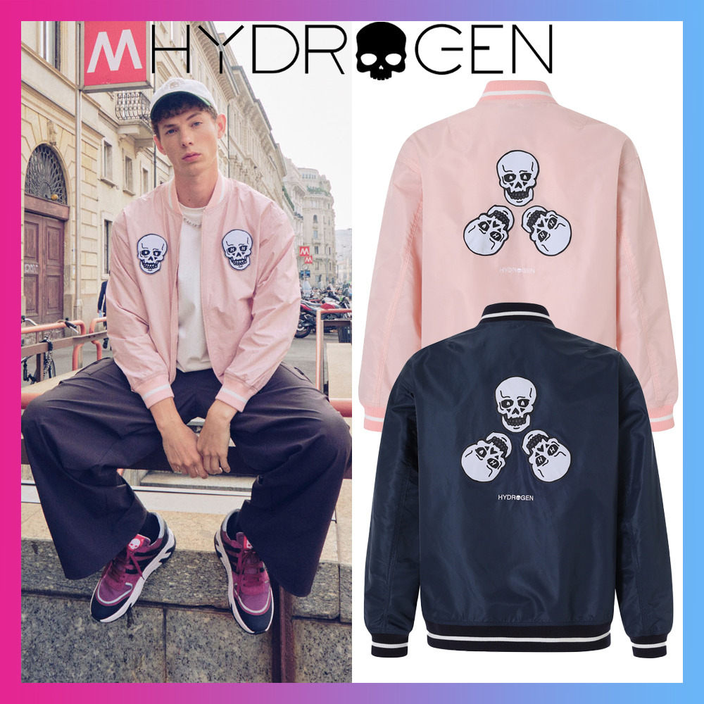 【Hydrogen】(韓国) 3Skull Stadium jacket スカジャン 4色