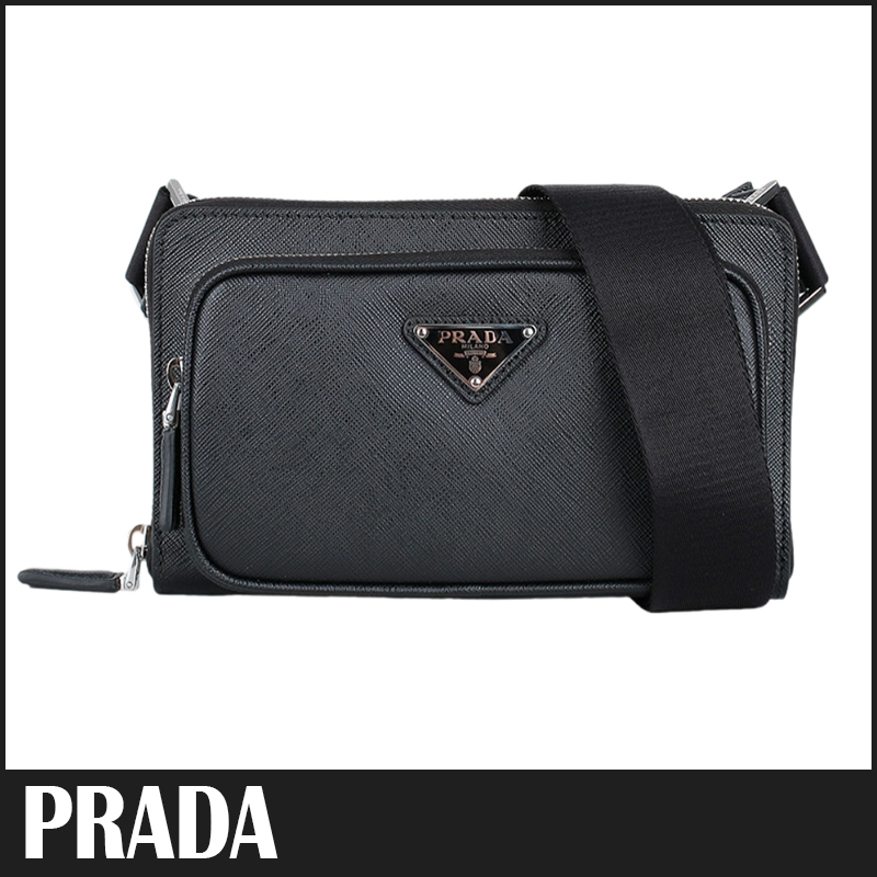 ☆送料関税込☆PRADA プラダ サフィアーノレザー ベルトバッグ☆