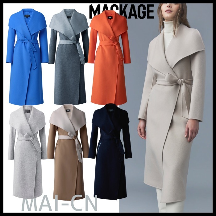 エレガント【Mackage】MAI-CN ウールラップコート 豊富なカラー