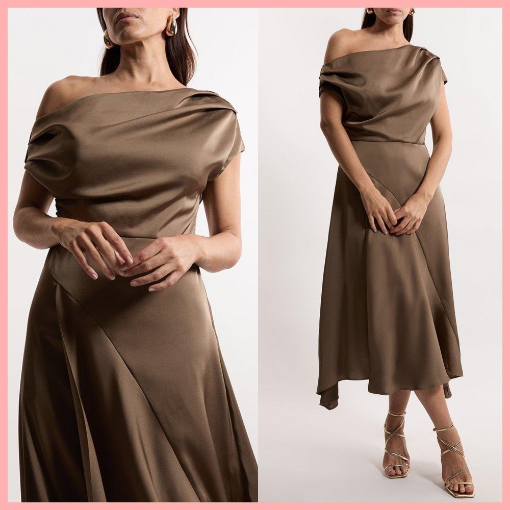 日本未入荷★Karen Millen サテンフレアワンピース