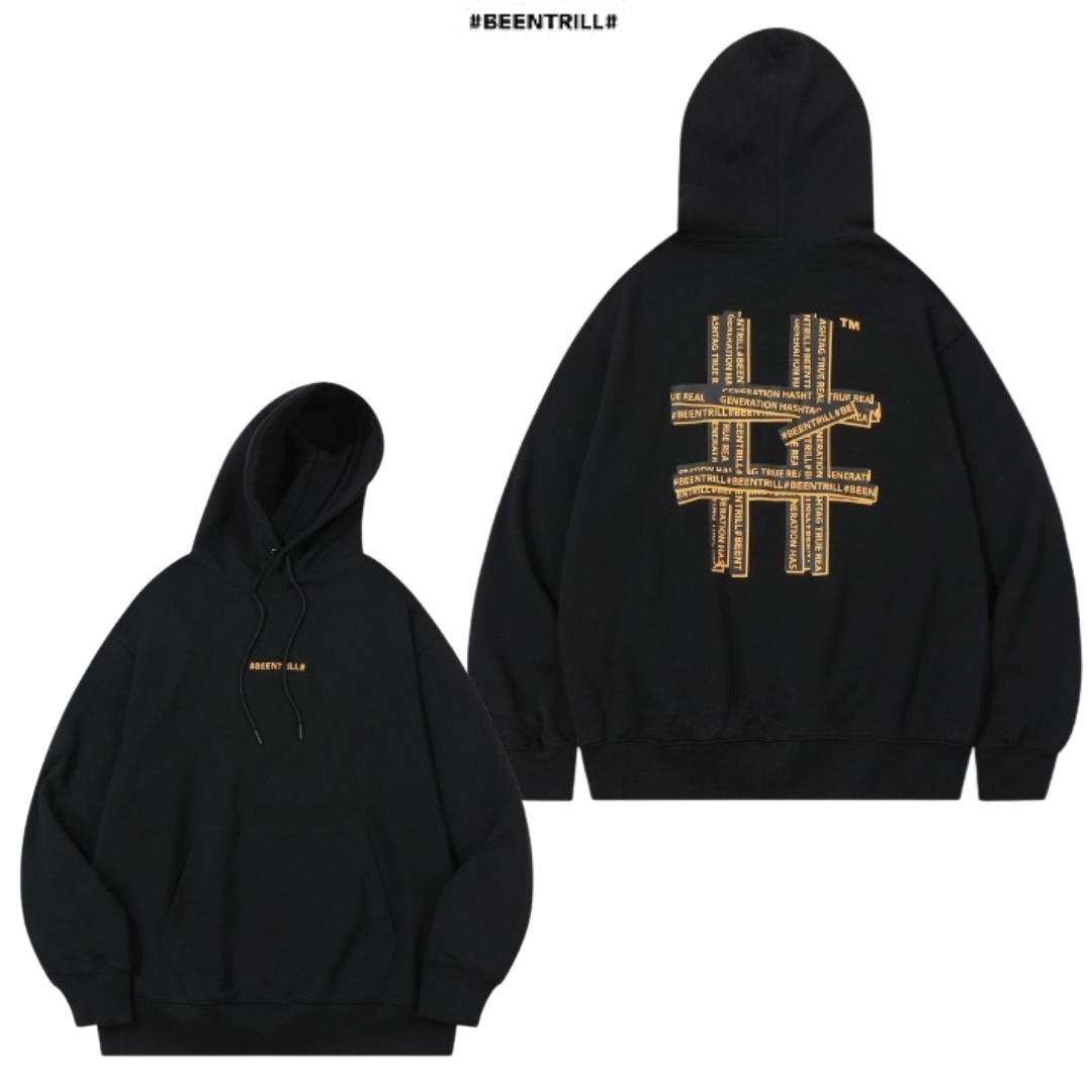 B.TRILL■Gold taping hashtag hood ■送料込