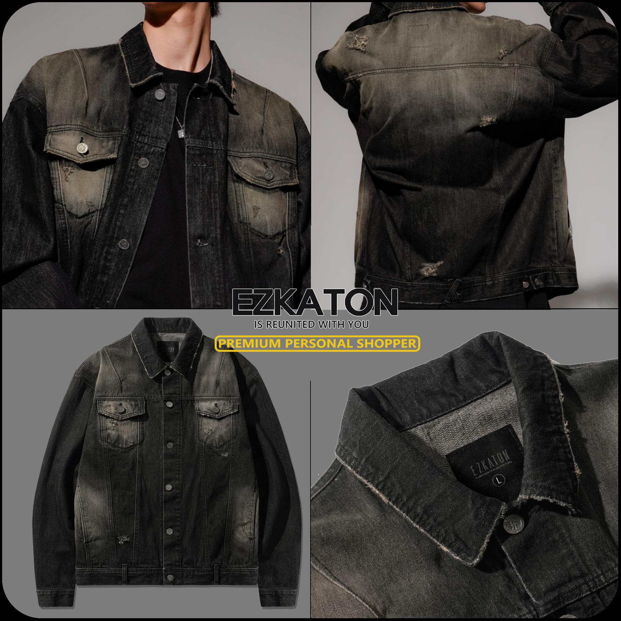 [ EZKATON ]★24FW★韓国人気★DAVE TRUCKER DENIM JACKET