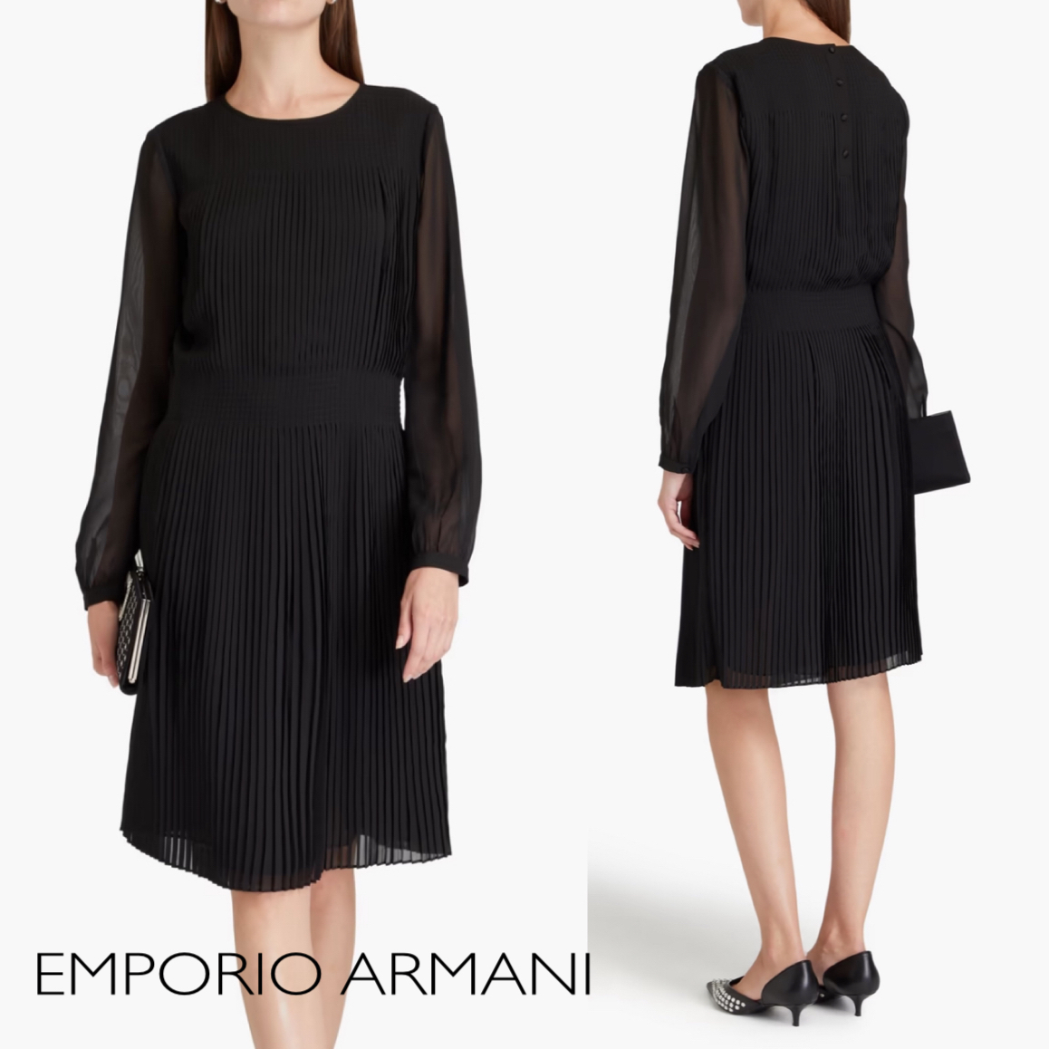ジョーゼット★プリーツ★ワンピース★ EMPORIO ARMANI