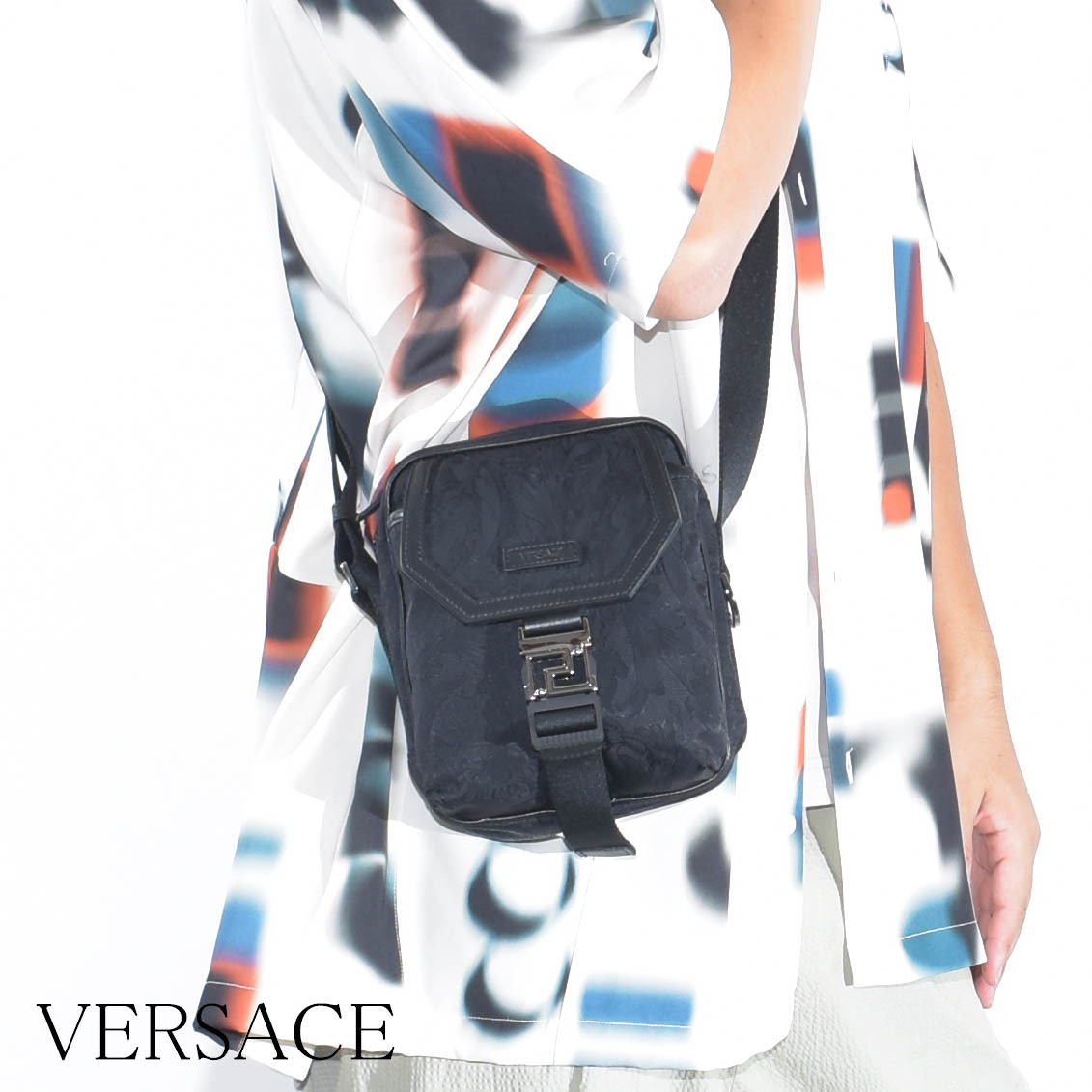 ヴェルサーチ バッグ メンズ ブラックバロック VERSACE 1009919