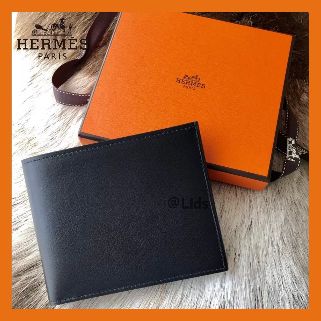 【白ステッチがお洒落！】HERMES H Sellier 折りたたみ財布 エルメス ☆ 白ステッチがお洒落！ H Sellier 折りたたみ財布