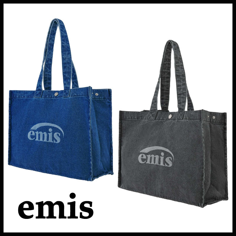 ★EMIS★ DENIM BIG SHOPPER BAG