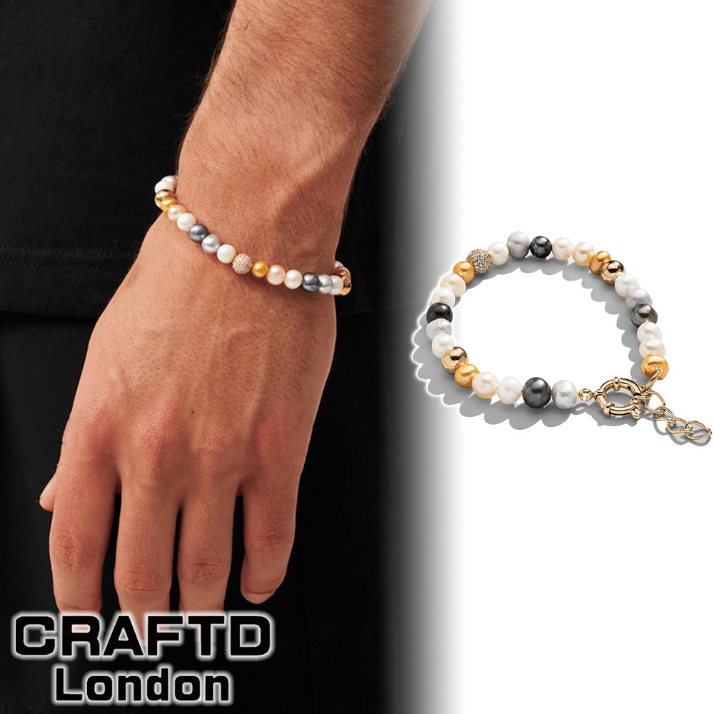 CRAFTDLondon クラフトロンドン ROCCO REAL PEARL BRACELET 5MM