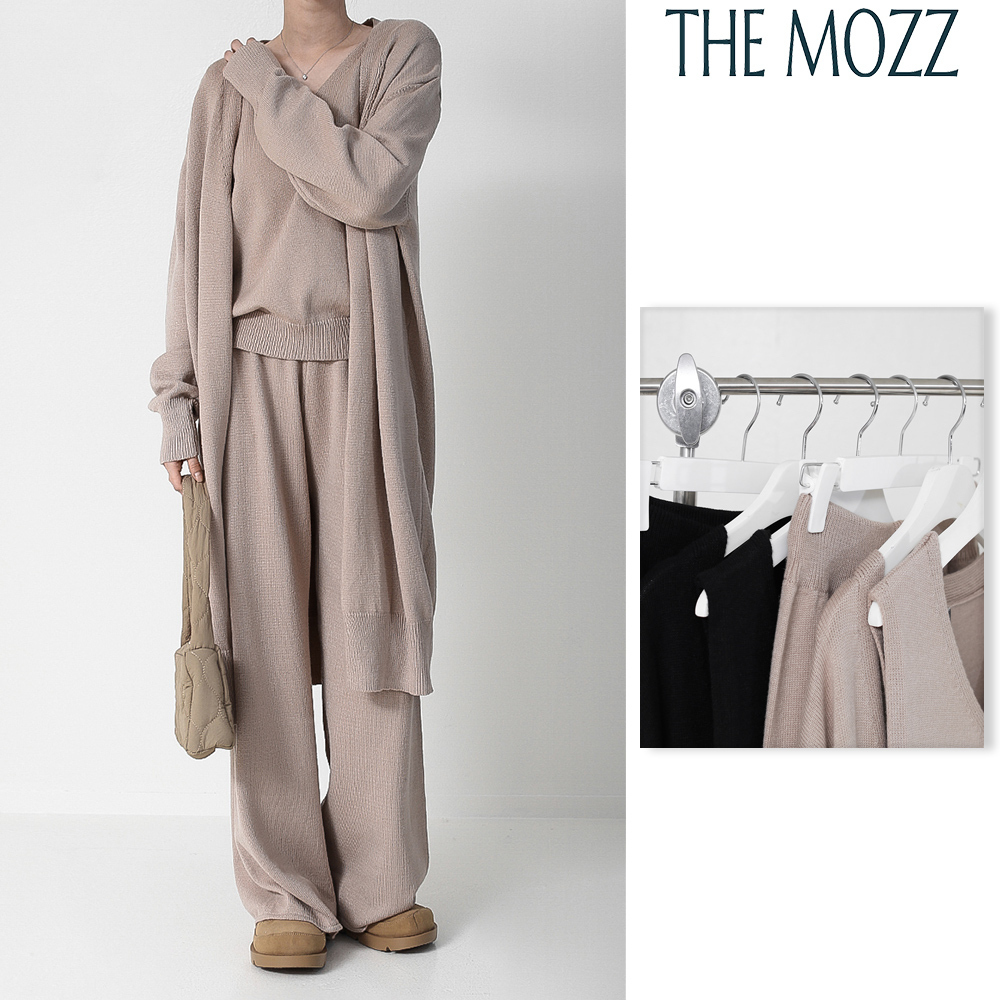 【THE MOZZ】Dining Cardigan & Vest & Pants Setup