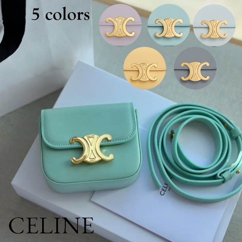 CELINE セリーヌ ミニ クロード シャイニーカーフスキン 5色