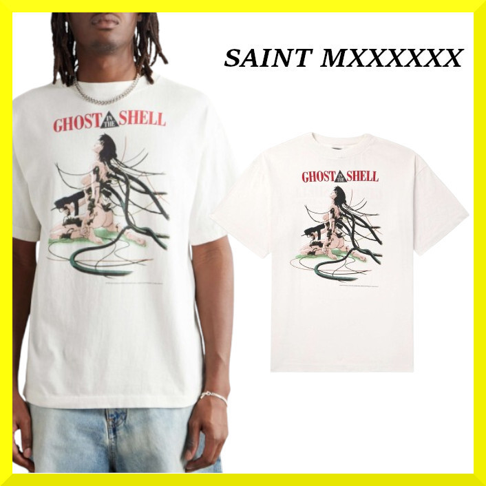 SAINT MXXXXXX☆関税込☆攻殻機動隊 プリント コットン Tシャツ